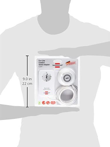 Brennenstuhl Eco Line Comfort Switch Adapter Steckdose mit Fußschalter