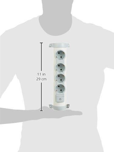 Legrand Drehbare Steckdosenleiste 4-Fach mit Schalter [Ohne Kabel]