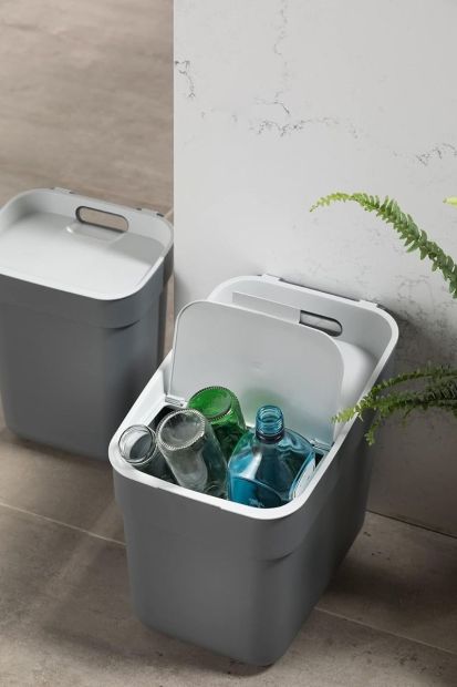 Curver Mülleimer SET 2 x 10 L + 2 x 20 L Mülltrenner Stapelbar Abfalleimer Curver Mülleimer SET 2 x 10 L + 2 x 20 L Mülltrenner Stapelbar Abfalleimer