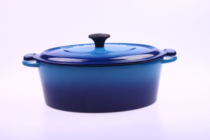 Fontignac by Staub Cocotte 29 cm, oval, Dunkelblau, Gusseisen
