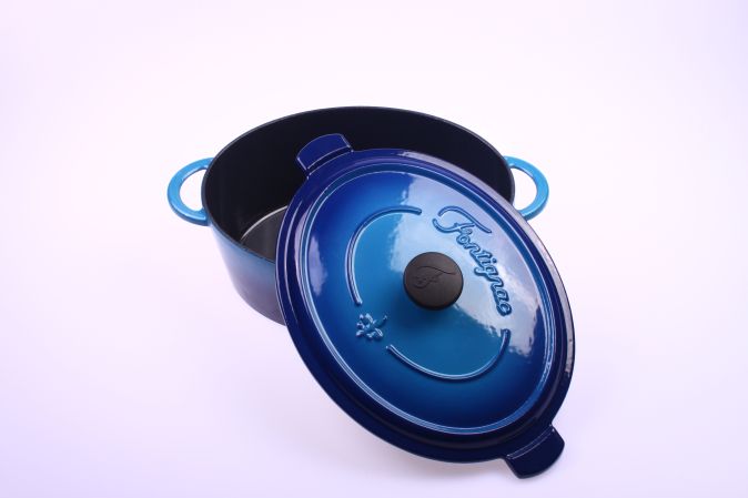 Fontignac by Staub Cocotte 29 cm, oval, Dunkelblau, Gusseisen