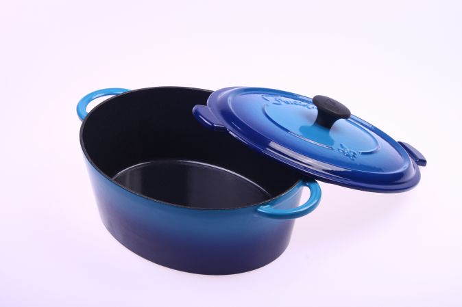 Fontignac by Staub Cocotte 29 cm, oval, Dunkelblau, Gusseisen