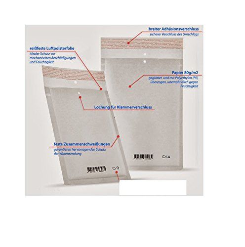 100x Luftpolstertaschen Luftpolsterversandtaschen Versandtaschen Weiss - Größe E 240 x 275m 100x Luftpolstertaschen Luftpolsterversandtaschen Versandtaschen Weiss - Größe E 240 x 275m