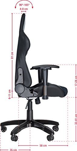 Speedlink B-Ware REGGER Gaming Chair Stuhl (Kunstleder und Kunstwildleder, Rückenlehnenhöhe: ca. 81 cm) schwarz