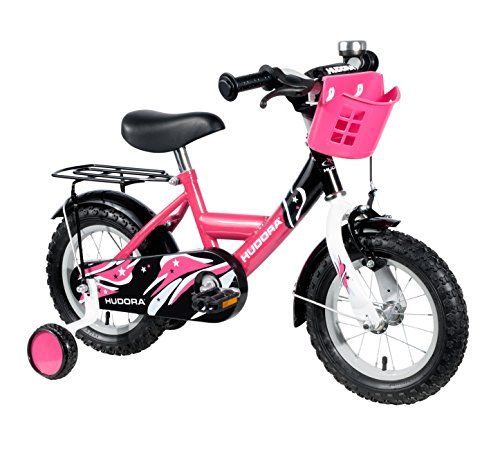 HUDORA Kinder-Fahrrad mit Stützrädern Fahrrad f12 Zoll pink 