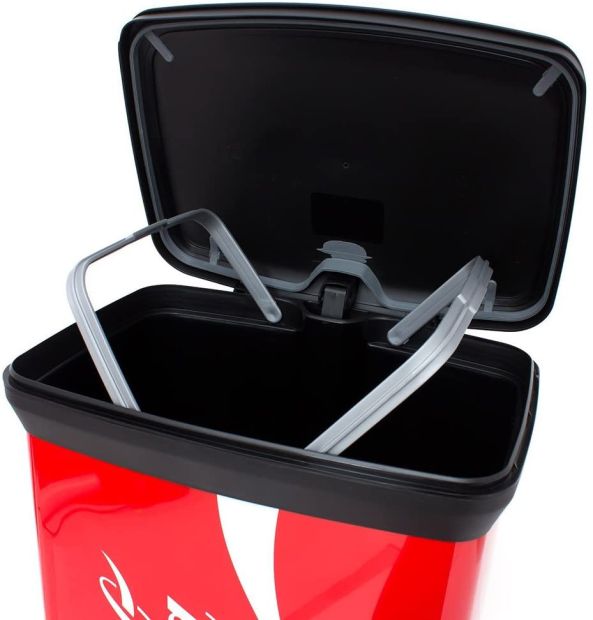 Curver Coca Cola Mülleimer 50L Abfalleimer Papierkorb Mülltrenner 