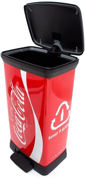 Curver Coca Cola Mülleimer 50L Abfalleimer Papierkorb Mülltrenner 