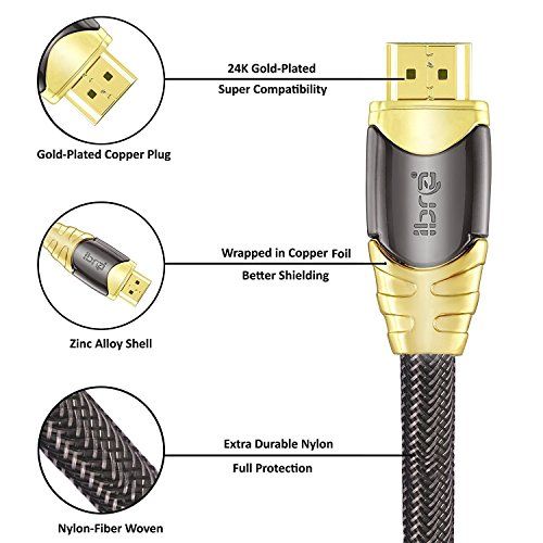  Ultra HD HDMI Kabel 2.0 4K@60Hz 3D PS4 Full HD Highspeed mit Ethernet - 5M 