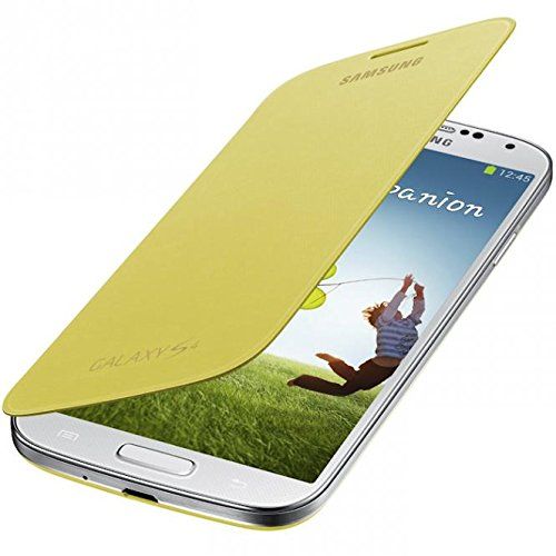 Samsung Galaxy S4 Flip Cover Schutzhülle Gelb