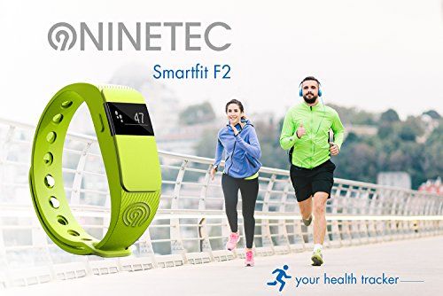 NINETEC Smartfit F2 Grün Fitness Tracker Bluetooth 4.0 Fitnessarmband 