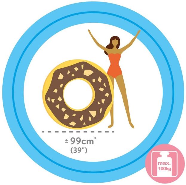 Intex Luftmatratze Schwimmreifen Chocolate Donut114 cm