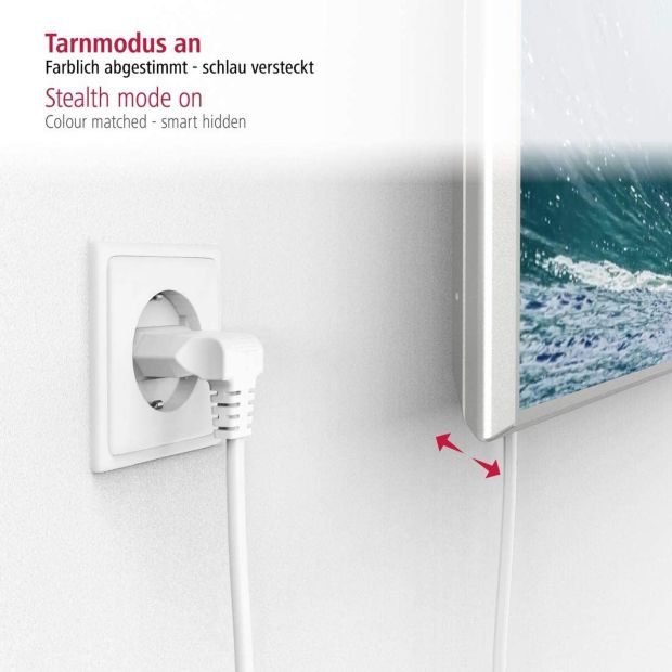 Hama Euro Netzkabel gewinkelt 3m Eurostecker Euro Netzstecker 