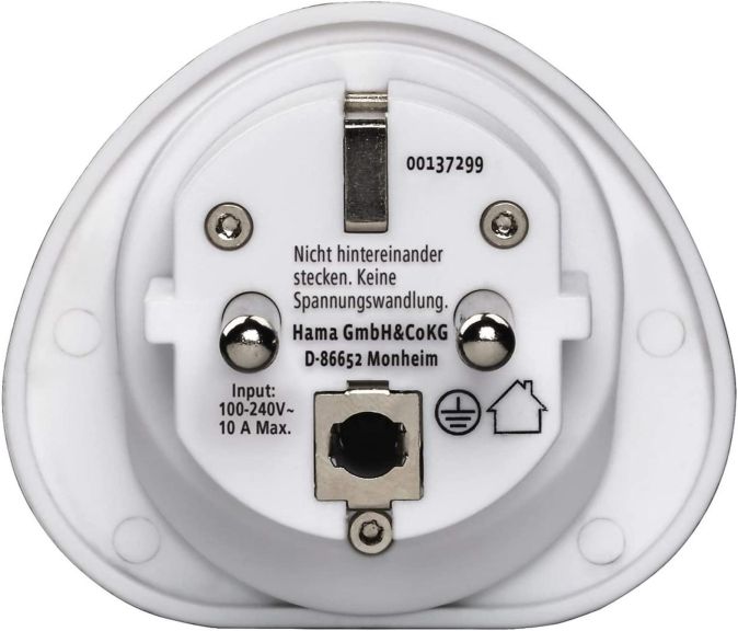 Hama Universal Reisestecker Reisesteckdose DE auf Universal