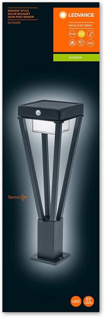 Ledvance LED Außenleuchte Gartenlampe Wegeleuchte mit Bewegungsmelder 6W 50cm