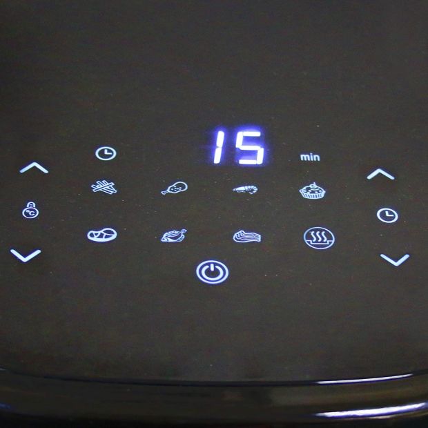 Emerio Heißluftfritteuse 1800W 6l fritieren Air Fryer touch Display 7 Programme
