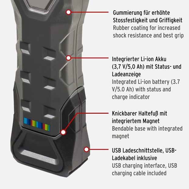 Brennenstuhl LED Akku Arbeitsleuchte Handlampe inkl. USB-Ladekabel Brennenstuhl LED Akku Arbeitsleuchte Handlampe inkl. USB-Ladekabel
