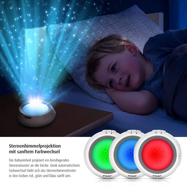 Reer Babyphone LED Laser Projektor Babyfone Nachtlicht Kinder mit Musik 