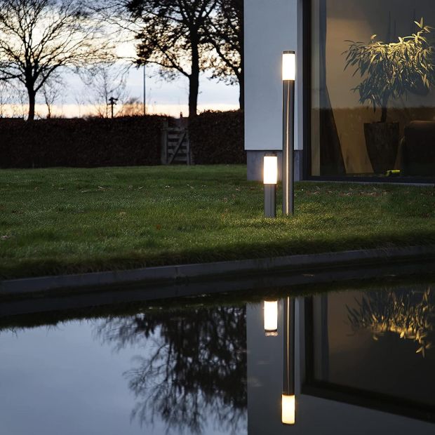Smartwares LED Wegeleuchte Edelstahl 1,1m Sockellampe E27 Gartenleuchte 