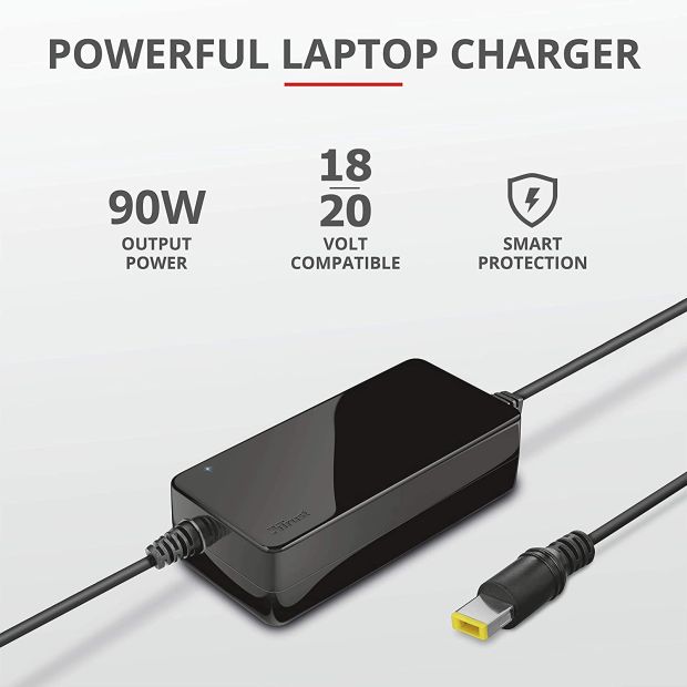 Trust Nexo EU 90 W Ladegeräte Netzteil für Lenovo Laptop mit SlimTip-Stecker