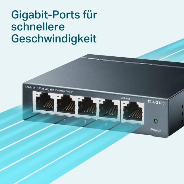 TP-Link TL-SG105 5-Ports Gigabit Netzwerk Switch Verteiler LAN Switch [B-WARE]