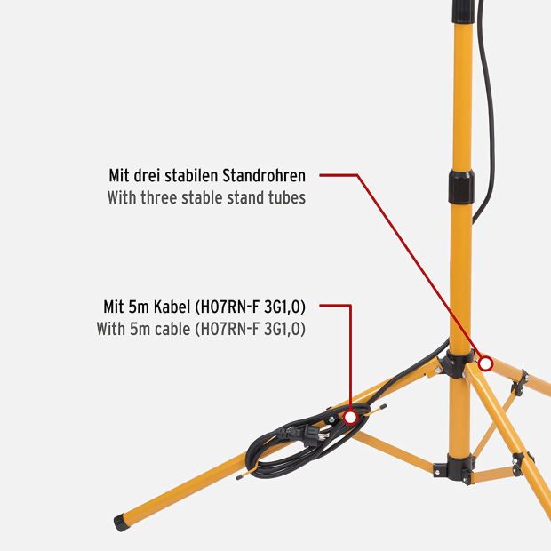 Brennenstuhl LED Baustrahler außen mit Stativ Arbeitsleuchte Fluter Scheinwerfer 