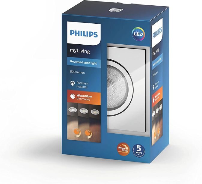 Philips LED Einbaustrahler dimmbar Deckenspot Warmglow Einbauspot 4,5W 