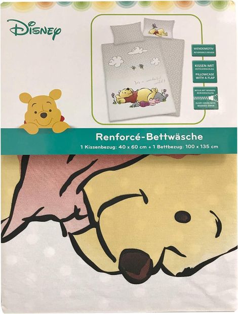 Herding Baby Bettwäsche SET Bettbezug 100x135 Kissenbezug Winnie Puuh