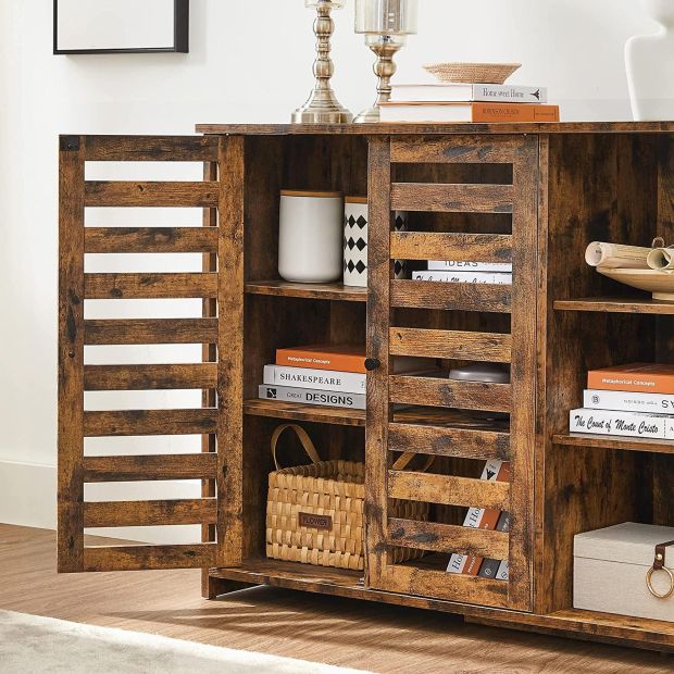 VASAGLE Sideboard Kommode Anrichte Holz Antik Vintage Schrank Beistellschrank VASAGLE Sideboard Kommode Anrichte Holz Antik Vintage Schrank Beistellschrank