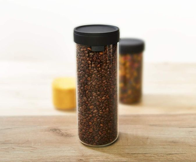 alfi Vorratsglas mit Deckel Borosilikat-Glas L Space Grau 2,0 l