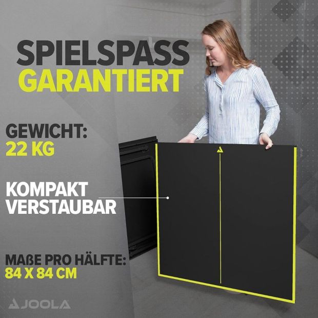 [KOMBİ DEAL] JOOLA Tischtennisplatte mit Netz Mittelgroß mit 24x Tischtennisbälle 