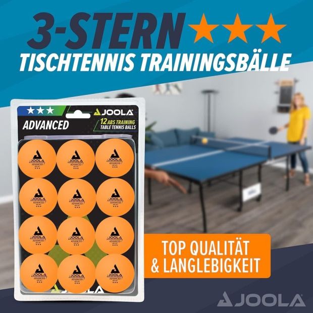 [KOMBİ DEAL] JOOLA Tischtennisplatte mit Netz Mittelgroß mit 24x Tischtennisbälle 