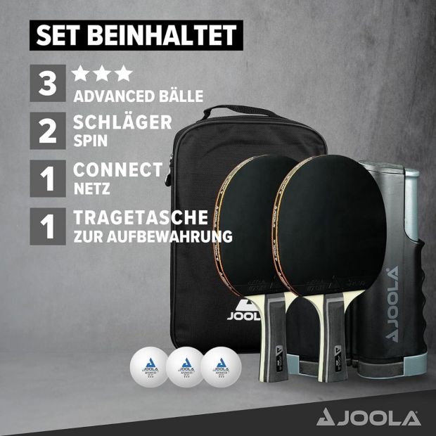 JOOLA Tischtennis Set Tischtennisschläger Tischtennisbälle mit Hülle