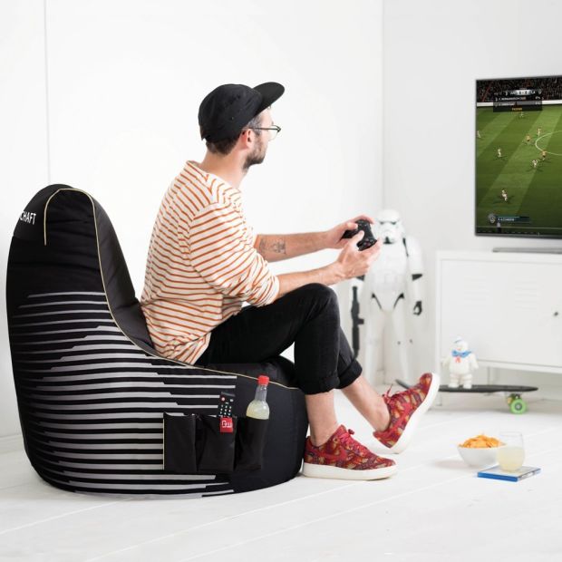 Gaming Sitzsack mit EPS Füllung  + Kopfhörer für PS4 