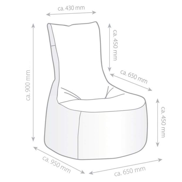 Gaming Sitzsack mit EPS Füllung  + Kopfhörer für PS4 
