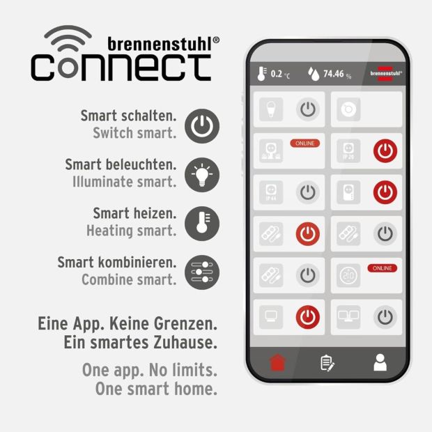 Brennenstuhl Gartensteckdose mit WiFI Außensteckdose mit Erdspiess
