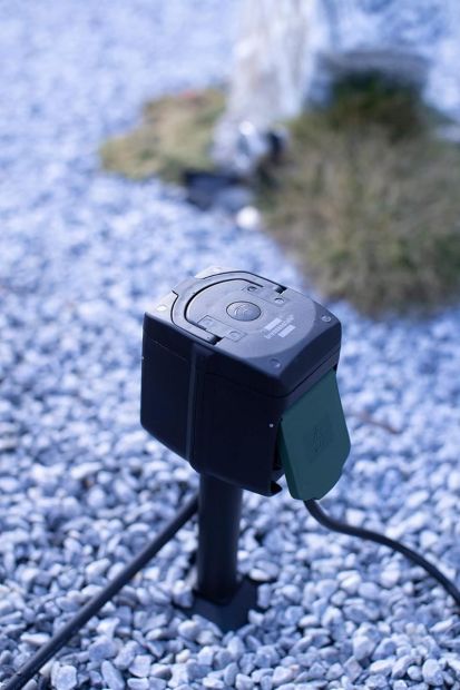 Brennenstuhl Gartensteckdose mit WiFI Außensteckdose mit Erdspiess