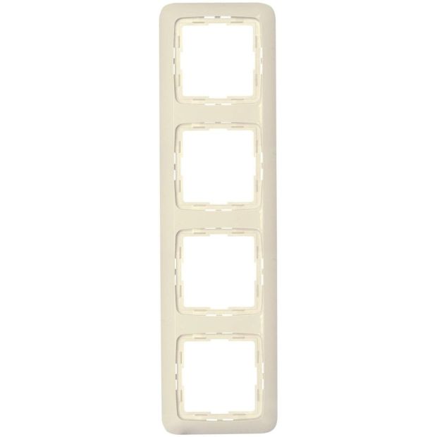 Kopp Rivo Abdeckrahmen 4-Fach für Lichtschalter Steckdose Creme