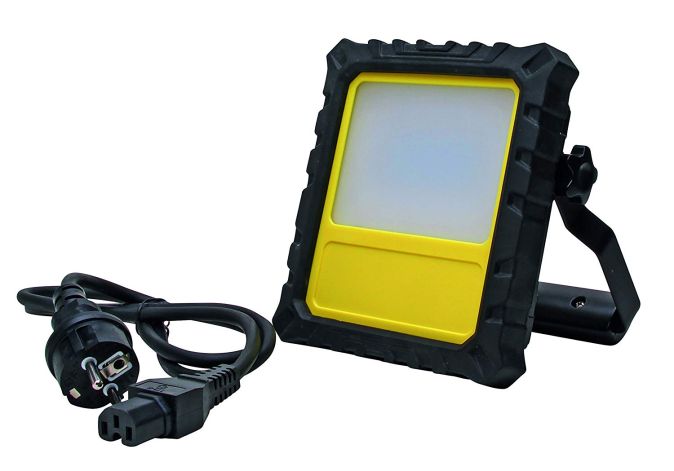 Kopp Akku LED Strahler mit Netzteil 10 Watt Anthrazit/Gelb