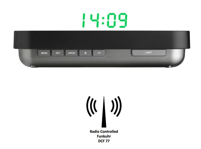 TFA Funkuhr 3D Hologramm Funk Uhr Datum Temperatur Netzteil TFA Funkuhr 3D Hologramm Funk Uhr Datum Temperatur Netzteil