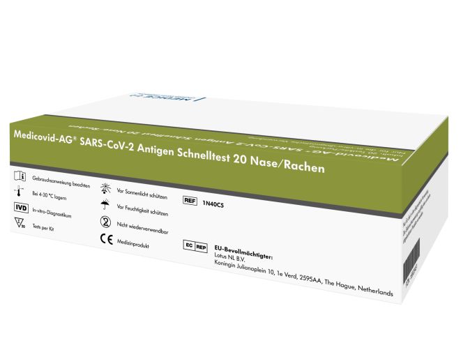 20 x Medicovid-AG® SARS-CoV-2 Antigen Schnelltest für medizinisches Fachpersonal