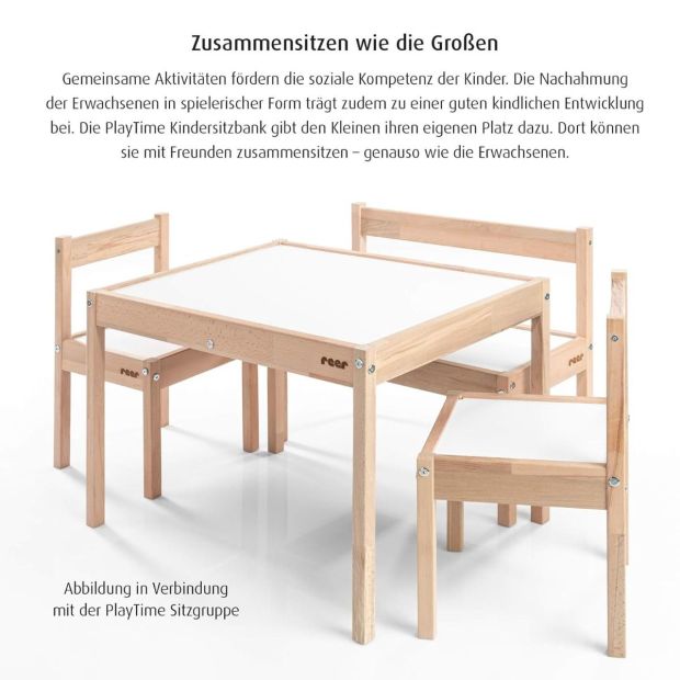 Reer Sitzbank Gartenbank für Kinder Kinderzimmer Kinderstühlen Buchen Holz Reer Sitzbank Gartenbank für Kinder Kinderzimmer Kinderstühlen Buchen Holz