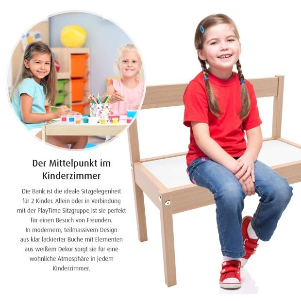Reer Sitzbank Gartenbank für Kinder Kinderzimmer Kinderstühlen Buchen Holz Reer Sitzbank Gartenbank für Kinder Kinderzimmer Kinderstühlen Buchen Holz