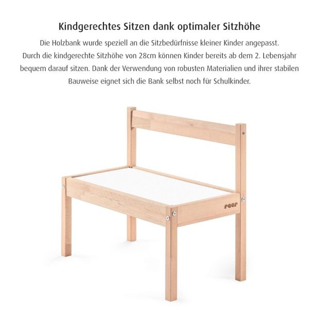 Reer Sitzbank Gartenbank für Kinder Kinderzimmer Kinderstühlen Buchen Holz Reer Sitzbank Gartenbank für Kinder Kinderzimmer Kinderstühlen Buchen Holz