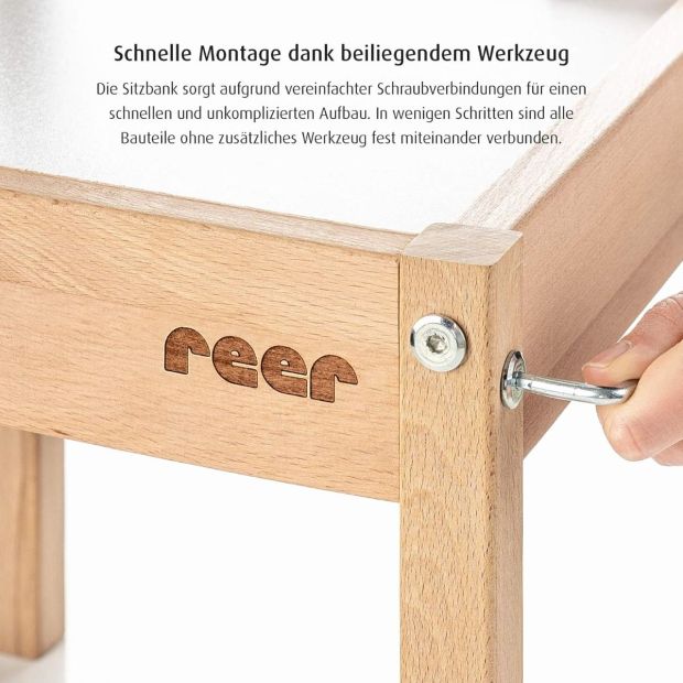 Reer Sitzbank Gartenbank für Kinder Kinderzimmer Kinderstühlen Buchen Holz Reer Sitzbank Gartenbank für Kinder Kinderzimmer Kinderstühlen Buchen Holz