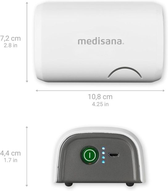 medisana IN 600 Inhalator Kompressor Vernebler mit Mundstück und Maske für Erwachsene und Kinder medisana IN 600 Inhalator Kompressor Vernebler mit Mundstück und Maske für Erwachsene und Kinder