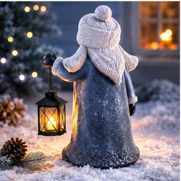 Weltbild Gartenzwerg 40 cm Gartenfigur Gartendeko mit Laterne Deko-Figur 
