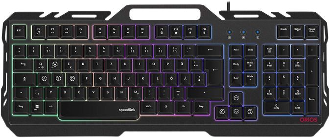 SPEEDLINK [B-Ware] ORIOS Metal PROFI Gaming Keyboard Tastatur RGB QWERTZ 