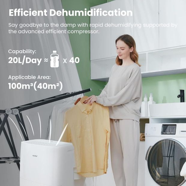 Comfee Luftentfeuchter mit Wifi Raumentfeuchter 3L Wassertank