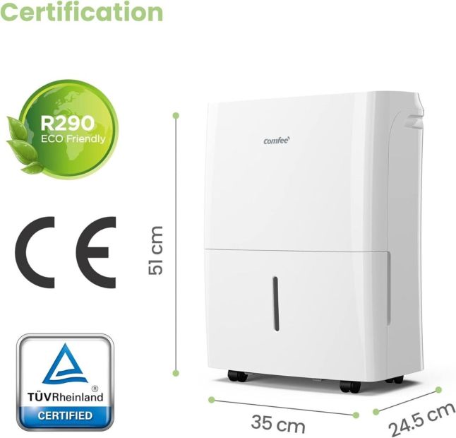 Comfee Luftentfeuchter mit Wifi Raumentfeuchter 3L Wassertank