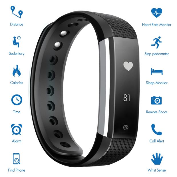 NINETEC Smartfit F3HR Fitnesstracker Aktivitätsband Armband [B-Ware]